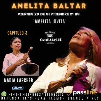 AMELITA BALTAR INVITADA NADIA LARCHER