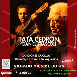 TATA CEDRÓN – DANIEL FRASCOLI – Canciones Criollas en Casa Sonora