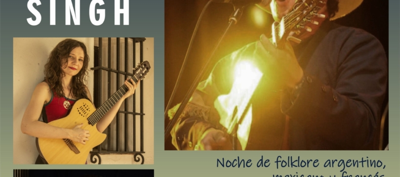 HÉCTOR «el chato» SINGH, junto a Lucie Delahaye y Anastasia Sonaranda