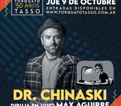 Dr. Chinaski – dibuja en vivo Max Aguirre