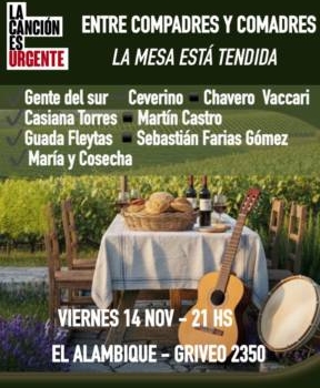 La canción es urgente – entre compadres y comadres