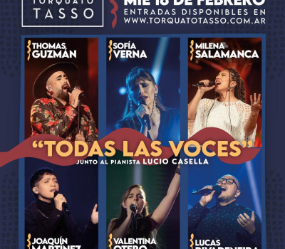 “Todas las voces” junto al pianista Lucio Casella