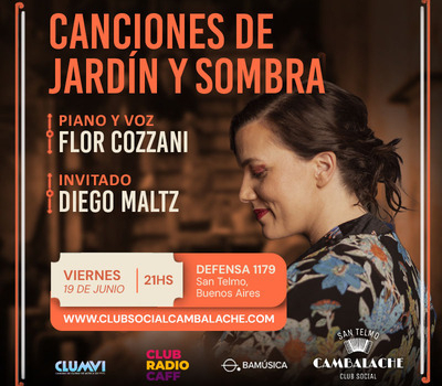 VIERNES 19 DE JUNIO – 21 HS- FLOR COZZANI